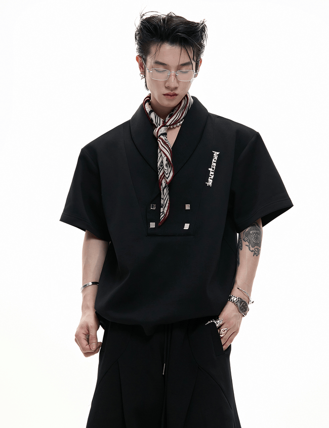 Avant-Garde Kimono Collar Tee Main Image