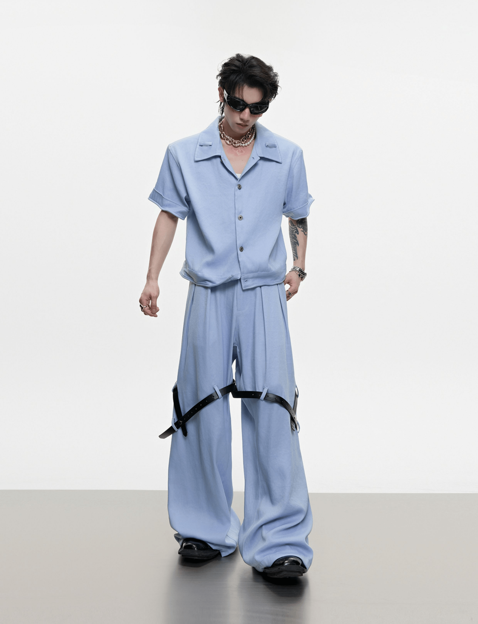 Sculpted Twill Texture Two - Piece Set – Shirt & Trousers - COPPING THREADS - ArguE CulturE Main image