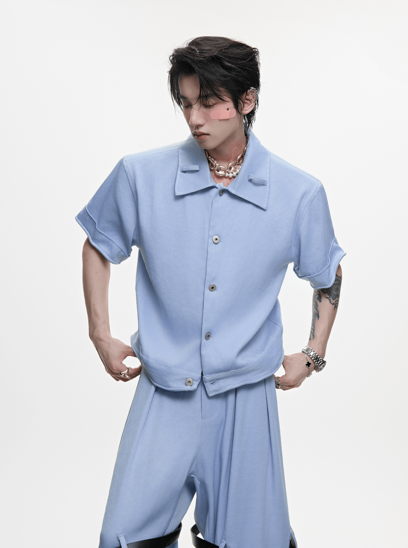 Sculpted Twill Texture Two - Piece Set – Shirt & Trousers - COPPING THREADS - ArguE CulturE