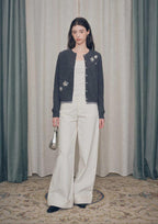 Sequin Embroidered Floral Knit Cardigan - COPPING THREADS - CHICISLAND