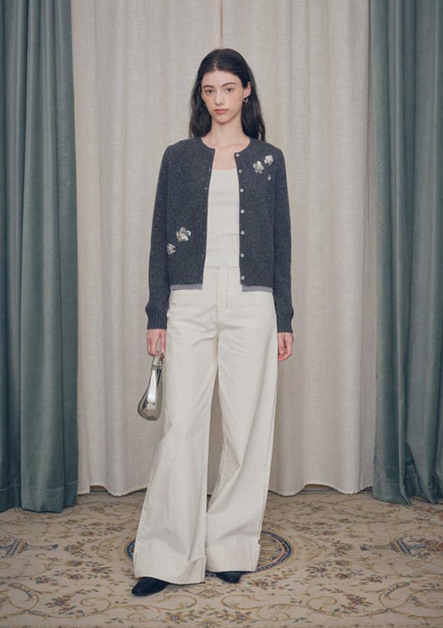 Sequin Embroidered Floral Knit Cardigan - COPPING THREADS - CHICISLAND