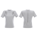 Sero Cotton Studded Spine Embroidered Tee - COPPING THREADS - ArguE CulturE