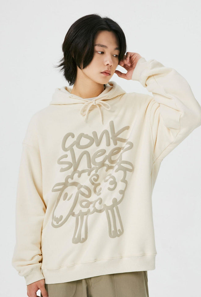 Sheep Puff Print Hoodie Main Image