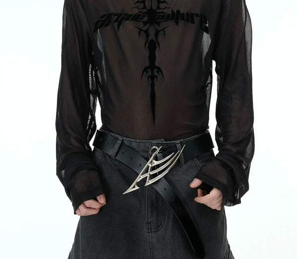 Sheer Logo Long-Sleeve Top - COPPING THREADS - Argue Culture