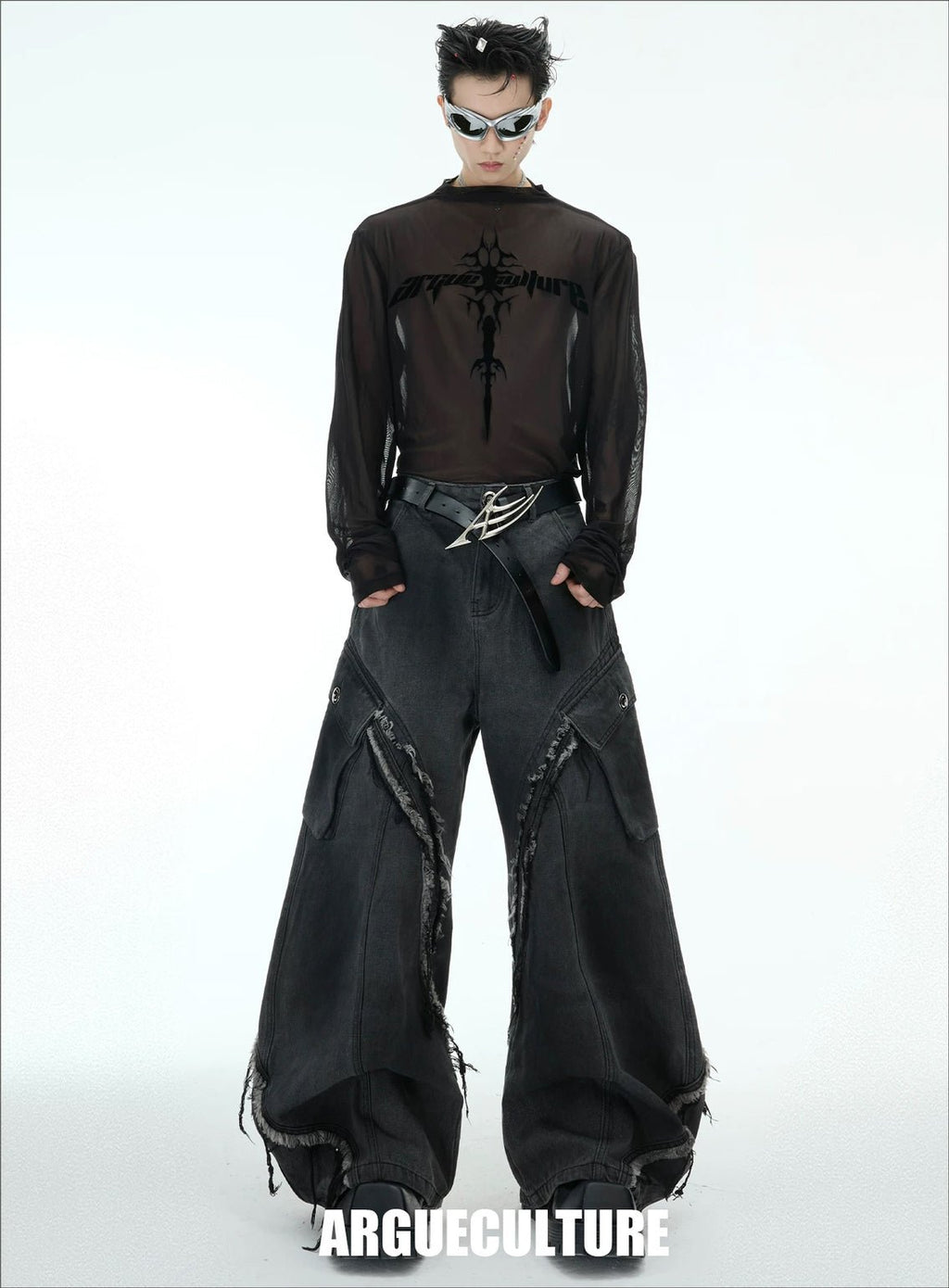 Sheer Logo Long-Sleeve Top - COPPING THREADS - Argue Culture
