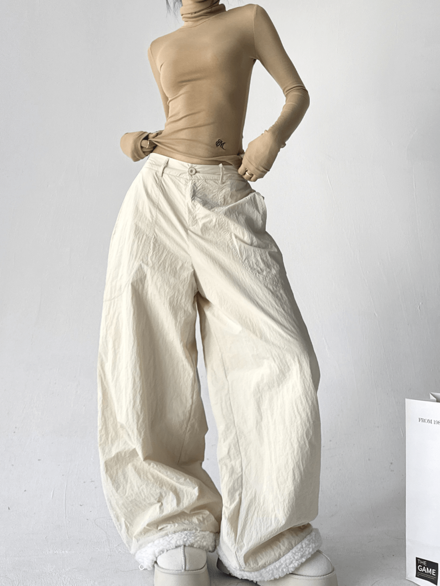 Sherpa Patchwork Wide - Leg Pants - COPPING THREADS - CT Select