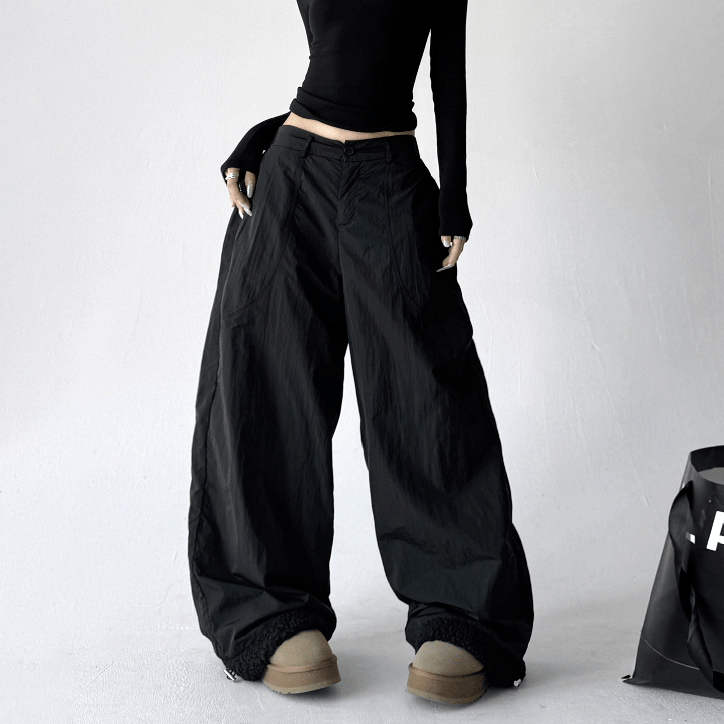 Sherpa Patchwork Wide - Leg Pants - COPPING THREADS - CT Select