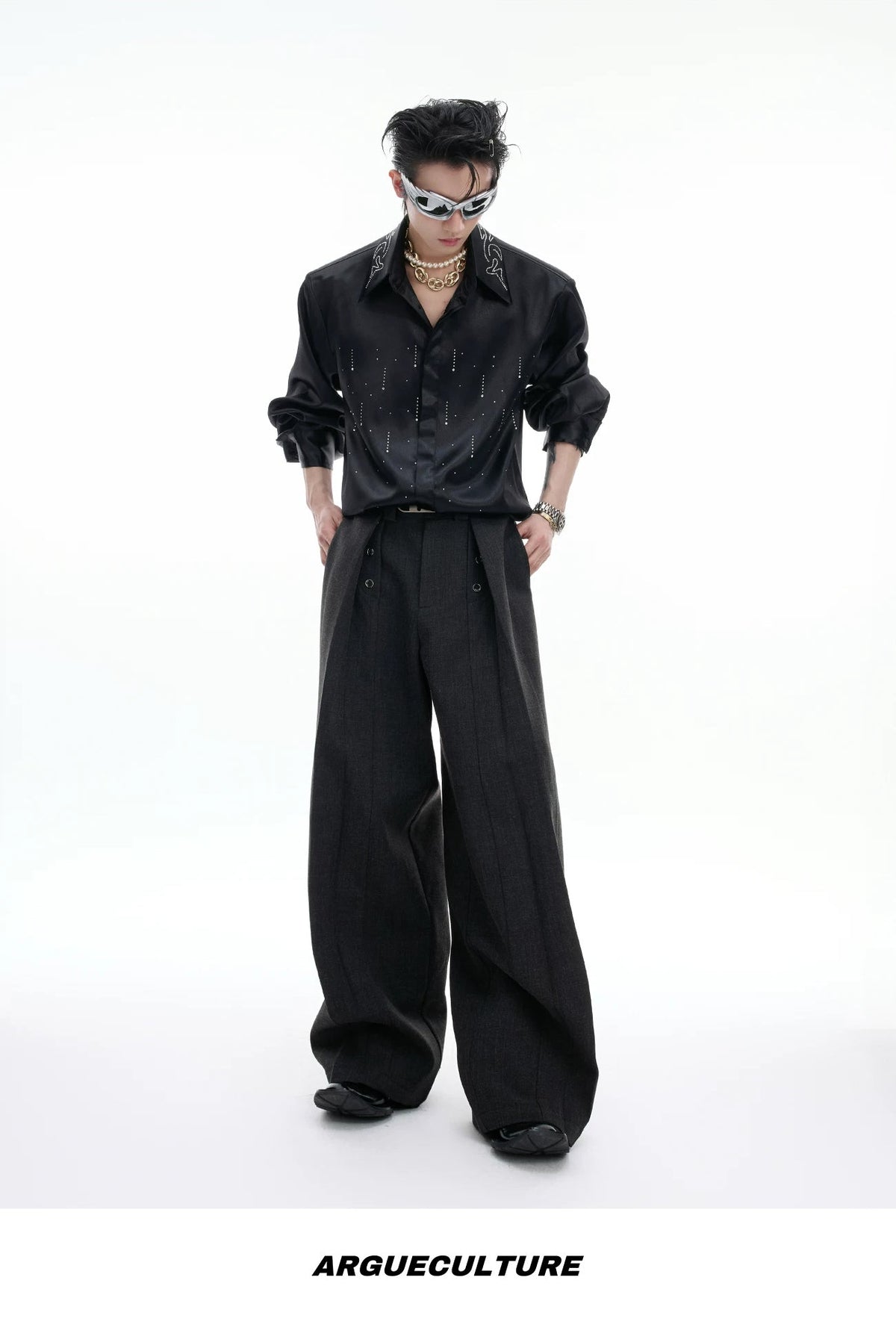 Shimmer Cropped Shirt - COPPING THREADS - Argue Culture