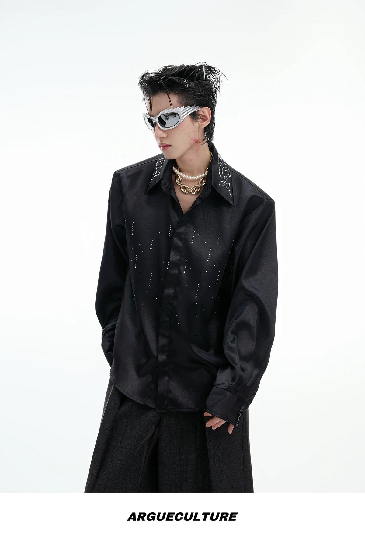 Shimmer Cropped Shirt - COPPING THREADS - Argue Culture