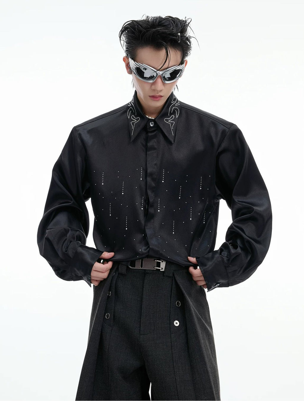Shimmer Cropped Shirt - COPPING THREADS - Argue Culture