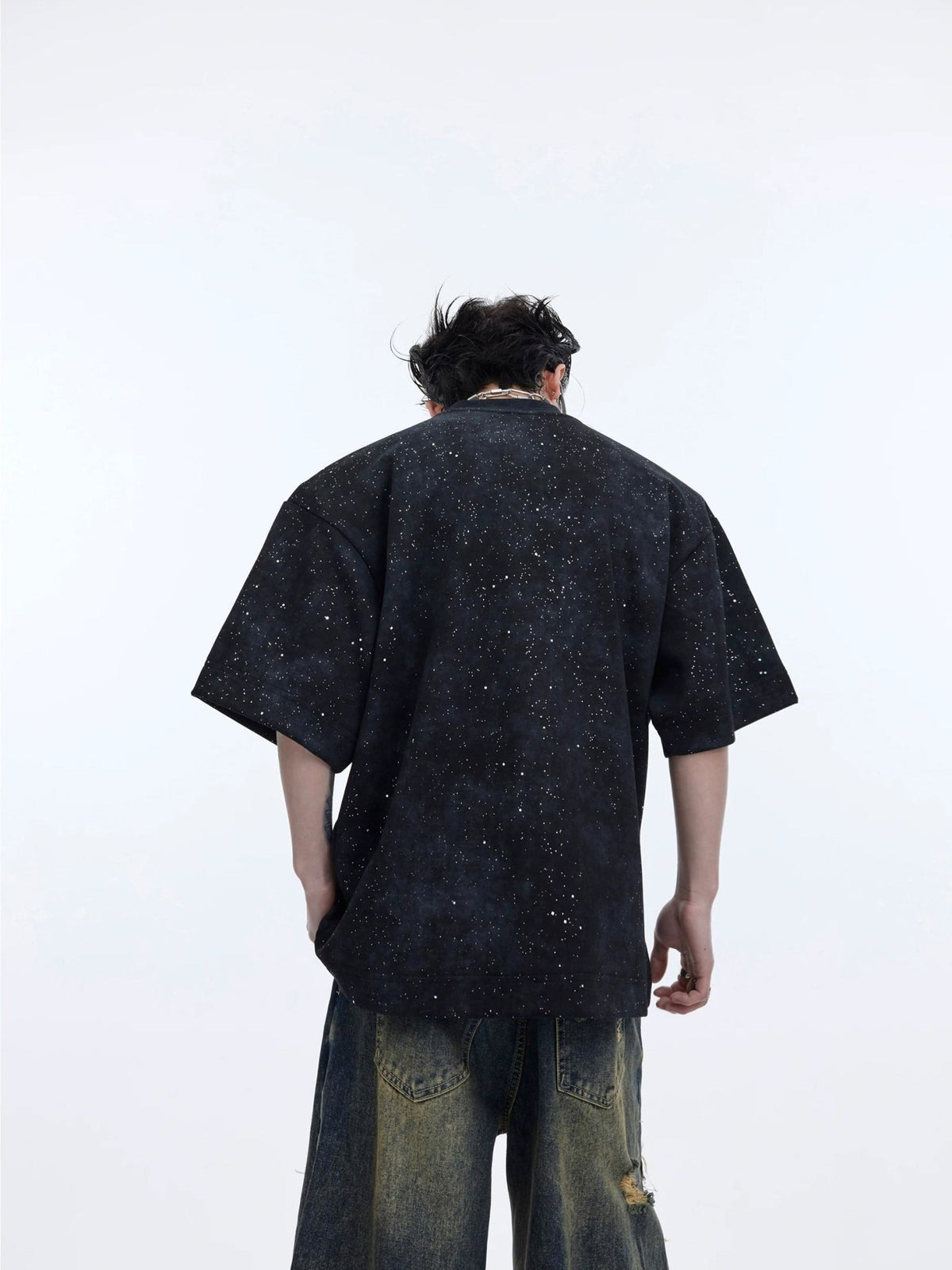 Shimmer Graphic Padded-Shoulder T-Shirt - COPPING THREADS - Argue Culture