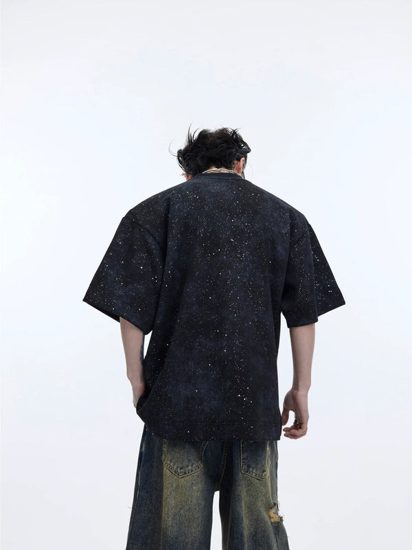 Shimmer Graphic Padded-Shoulder T-Shirt - COPPING THREADS - Argue Culture