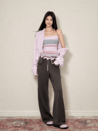 Shimmer Stripe Knit Cami & Cardigan Set - COPPING THREADS - AGAM