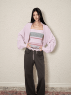 Shimmer Stripe Knit Cami & Cardigan Set - COPPING THREADS - AGAM