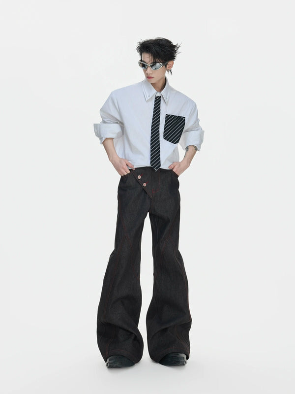 Side-Closure Flared Jeans - COPPING THREADS - Argue Culture