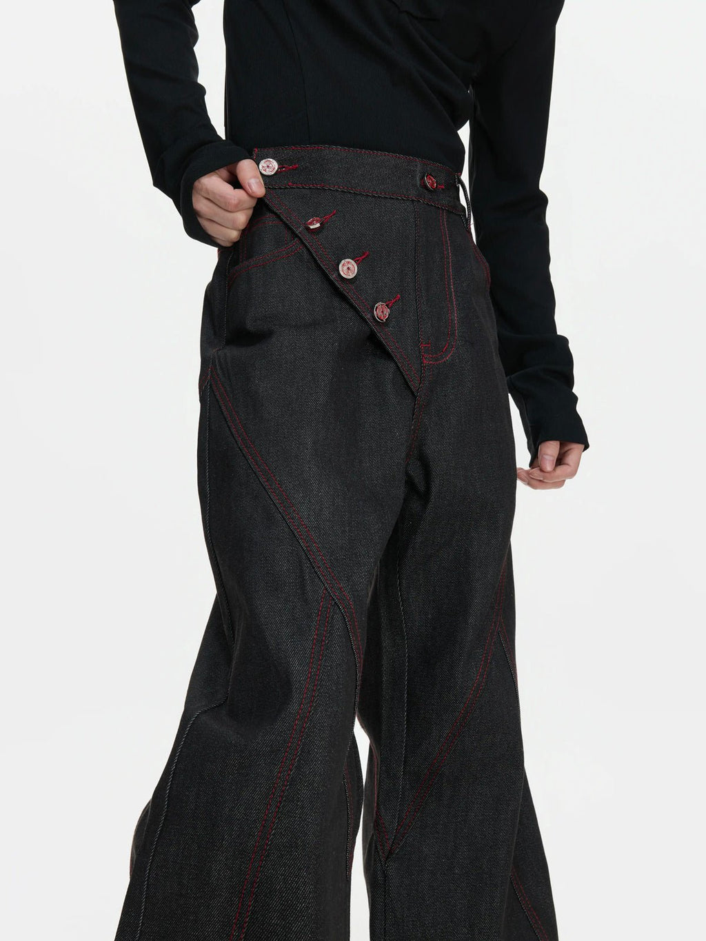 Side-Closure Flared Jeans - COPPING THREADS - Argue Culture