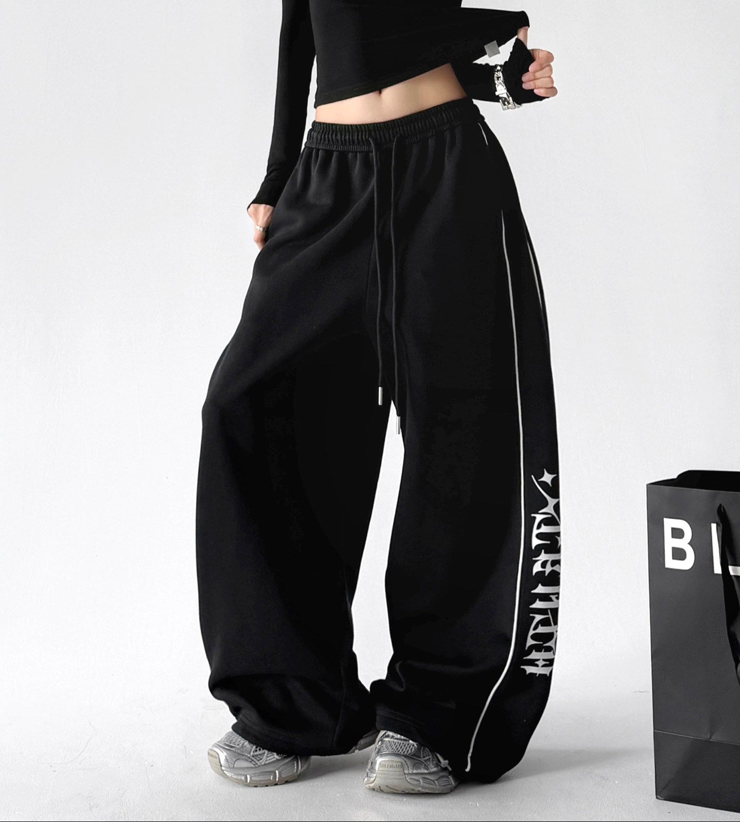 Side-Graphic Balloon Sweatpants - CT6258 - COPPING THREADS - CT ORIGINALS