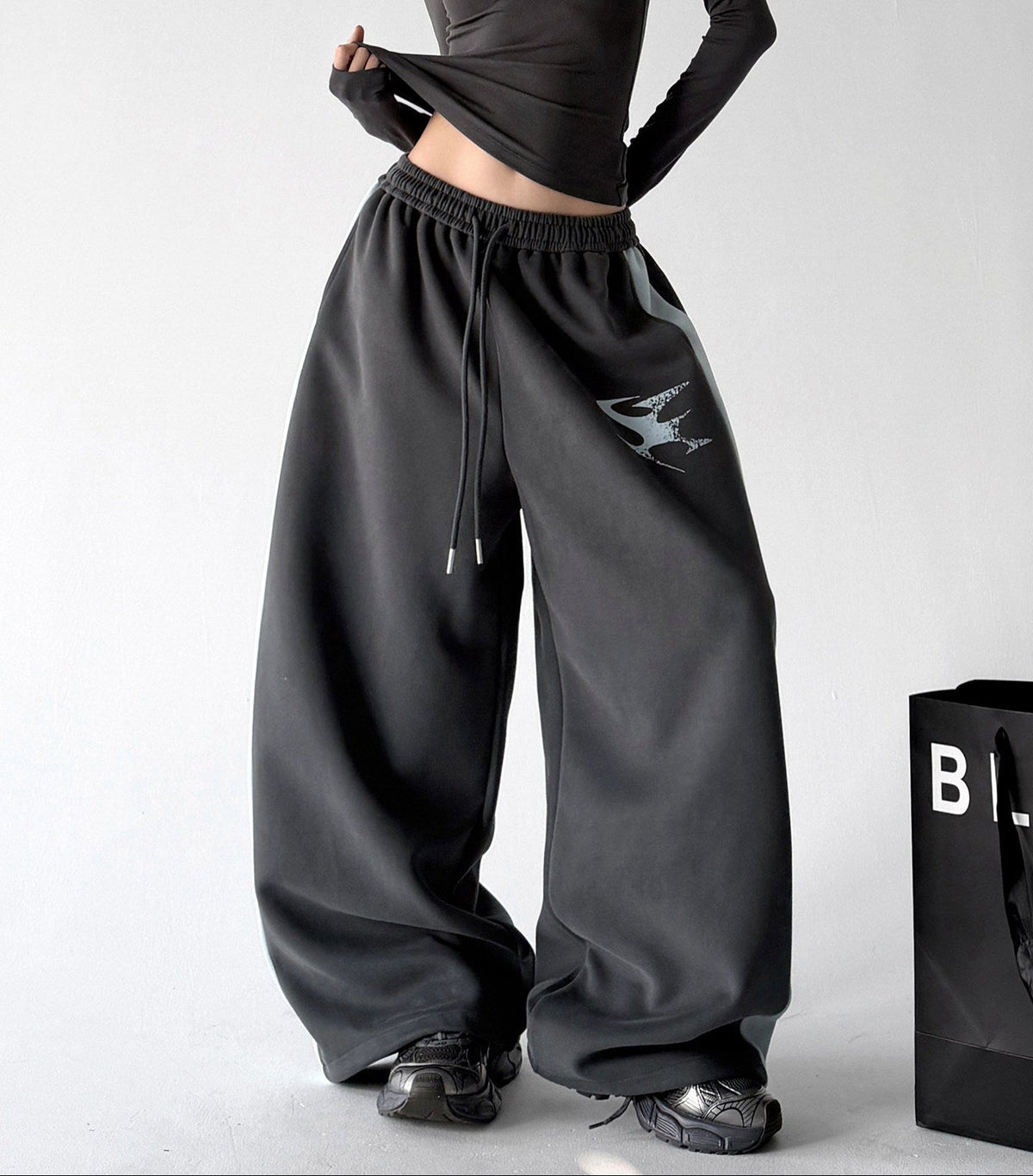 Side-Graphic Balloon Sweatpants - CT66219 - COPPING THREADS - CT ORIGINALS