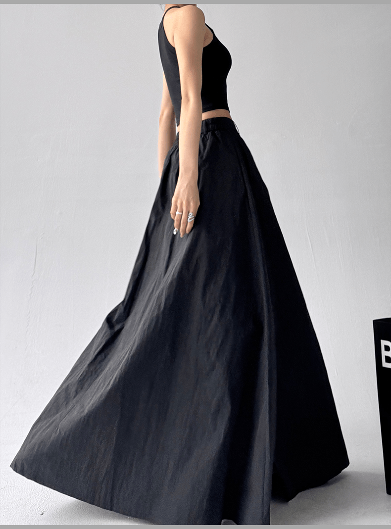 Side Slit High - Waist Utility A - Line Maxi Skirt - COPPING THREADS - CT Select