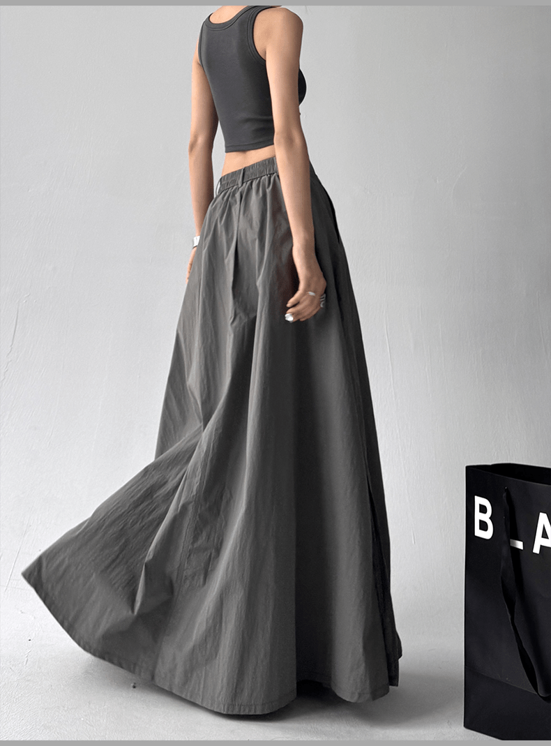 Side Slit High - Waist Utility A - Line Maxi Skirt - COPPING THREADS - CT Select