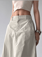 Side Slit High - Waist Utility A - Line Maxi Skirt - COPPING THREADS - CT Select