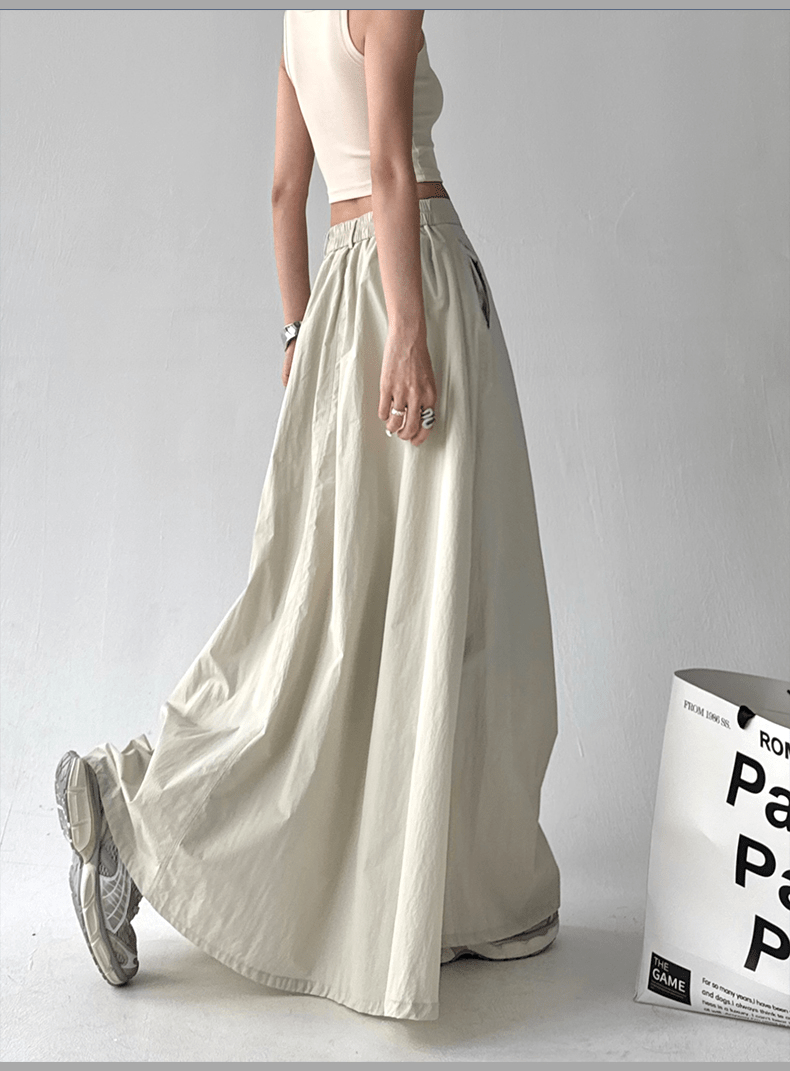 Side Slit High - Waist Utility A - Line Maxi Skirt - COPPING THREADS - CT Select