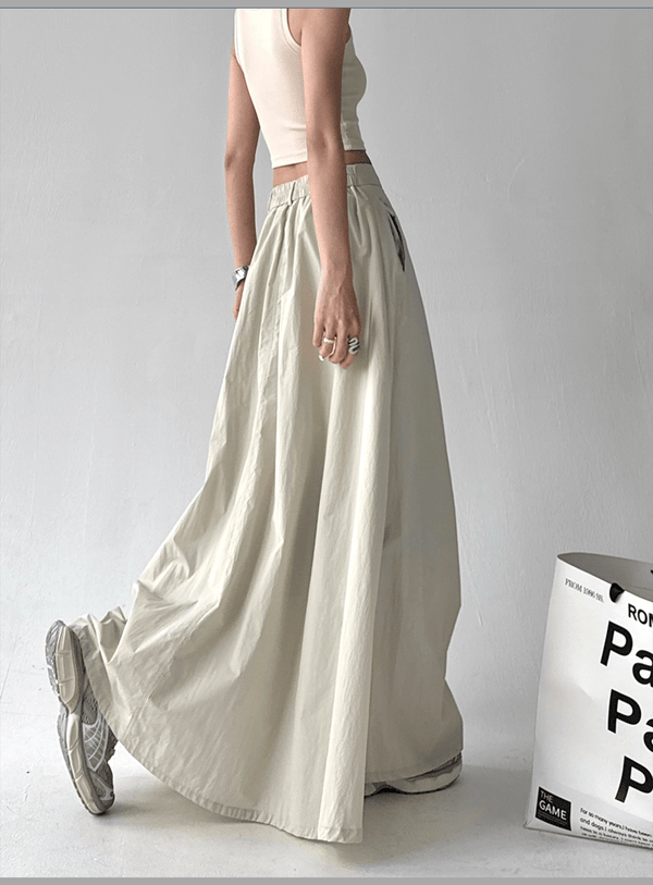 Side Slit High - Waist Utility A - Line Maxi Skirt - COPPING THREADS - CT Select