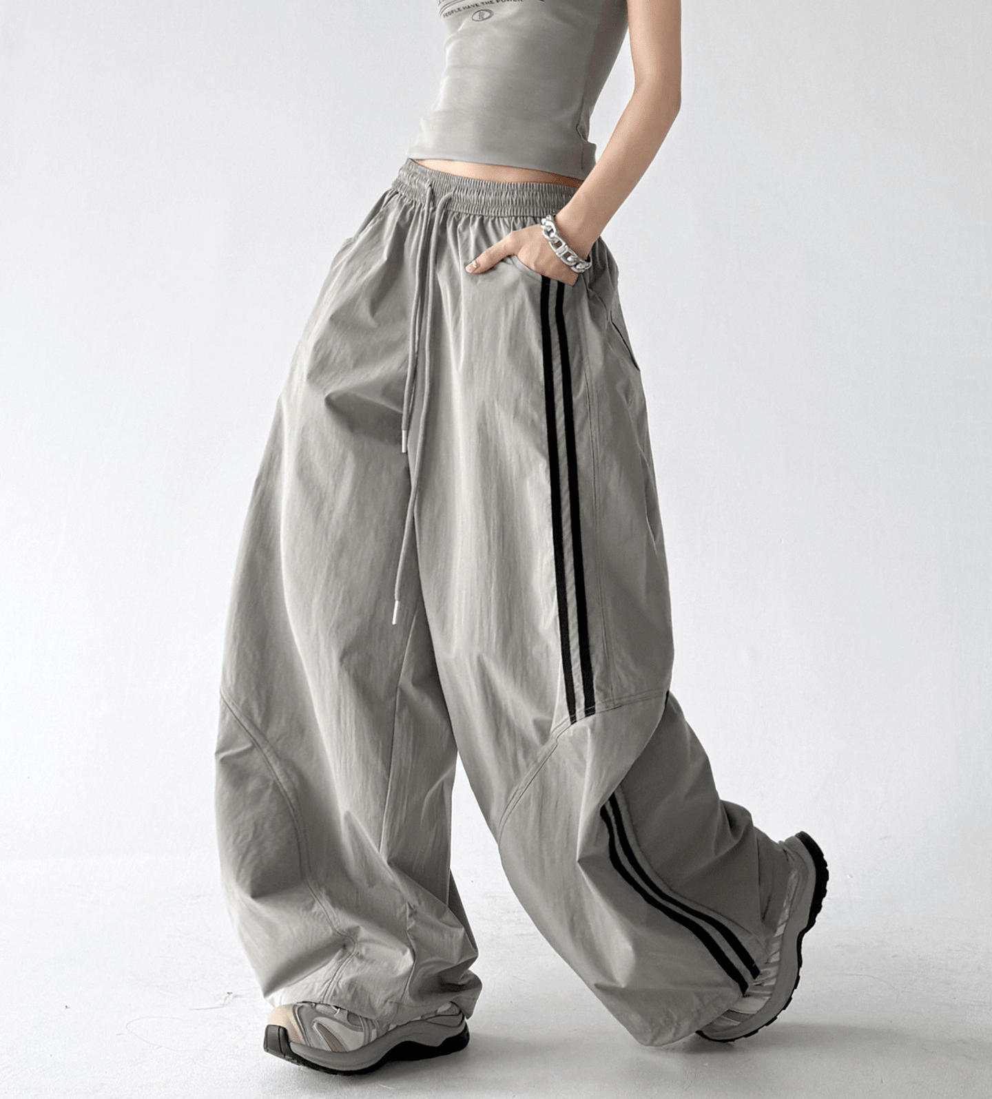 Side Stripe Hiking Wide Leg Pants - CT6233 - COPPING THREADS - CT Select