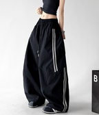 Side Stripe Hiking Wide Leg Pants - CT6233 - COPPING THREADS - CT Select