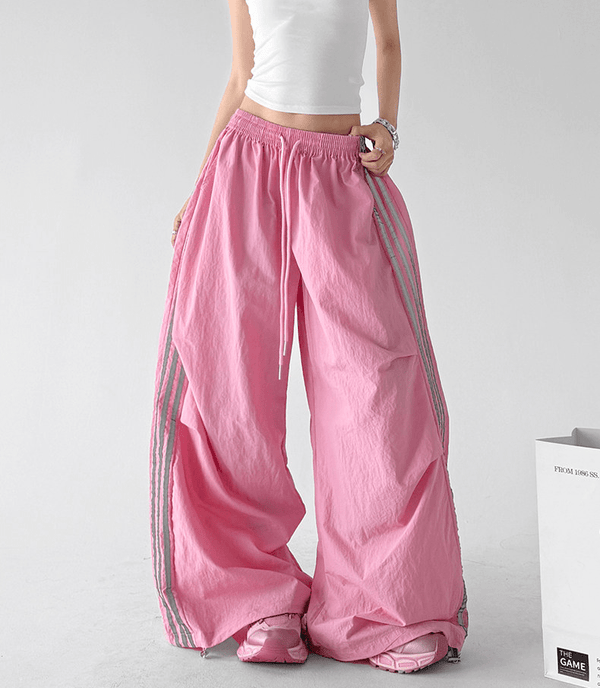 Side Stripe Parachute Pants - CT216 - COPPING THREADS - CT Select