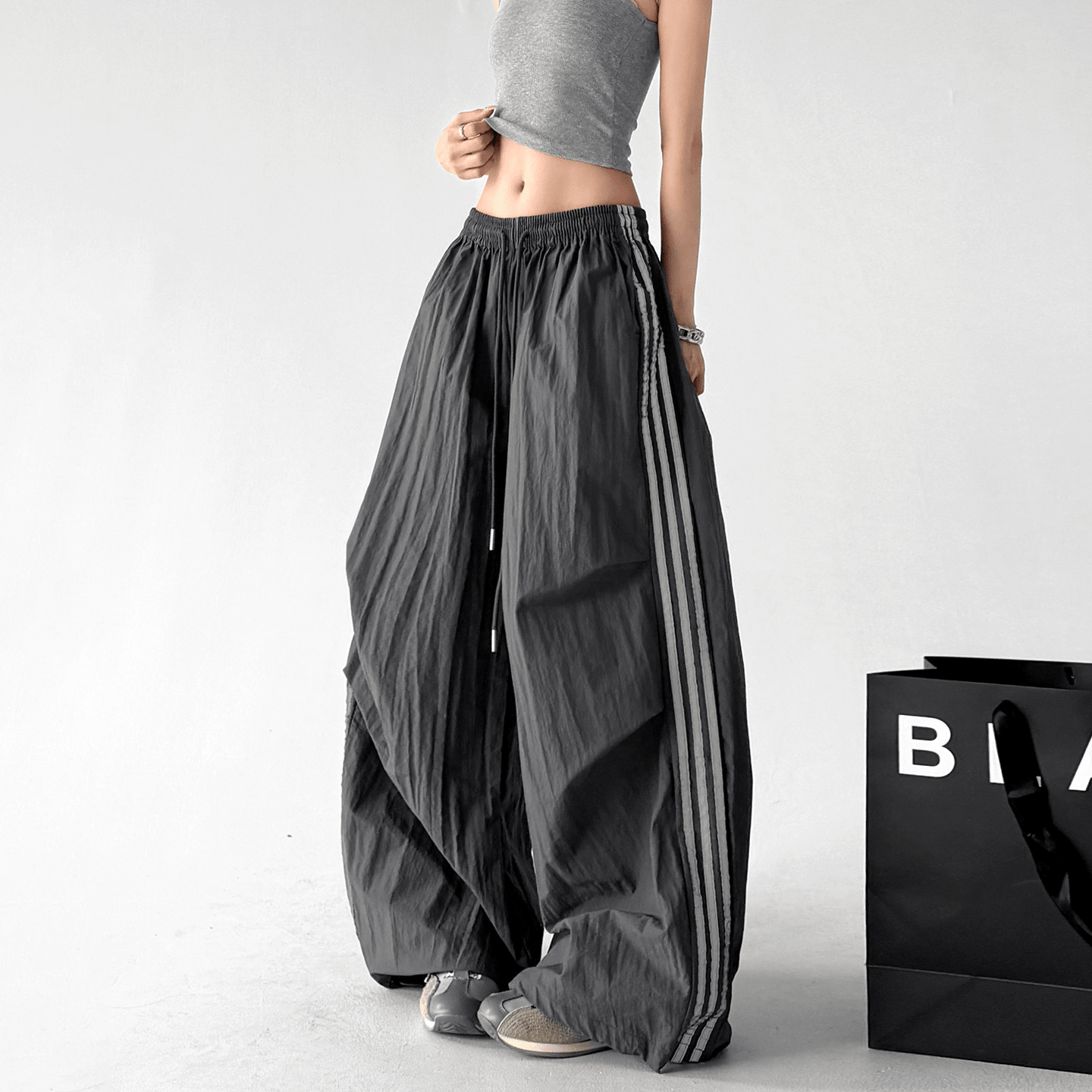 Side Stripe Parachute Pants - CT216 - COPPING THREADS - CT Select