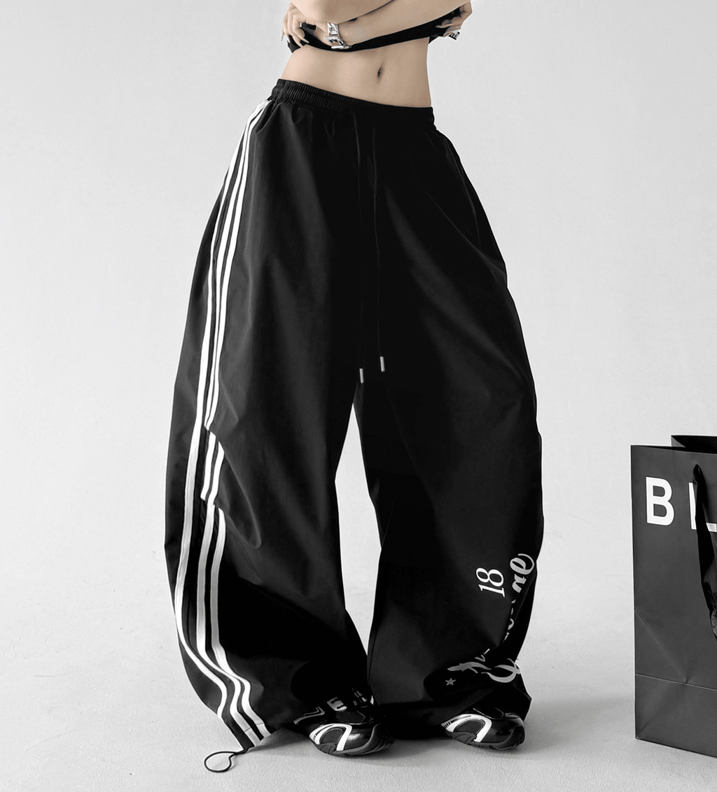 Side Stripe Parachute Wide - Leg Pants - CT6206 - COPPING THREADS - CT Select