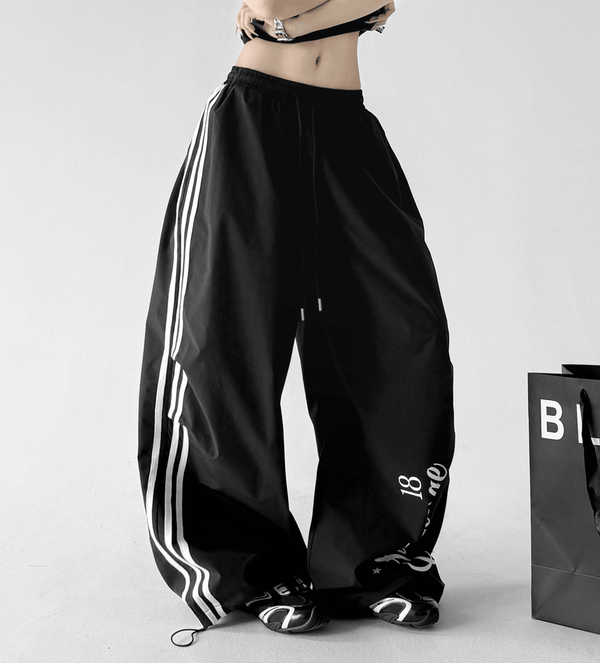 Side Stripe Parachute Wide - Leg Pants - CT6206 - COPPING THREADS - CT Select