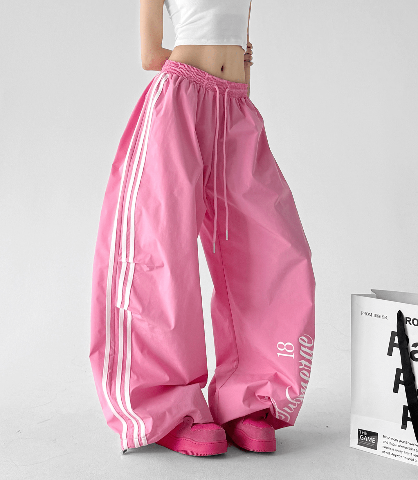 Side Stripe Parachute Wide - Leg Pants - CT6206 - COPPING THREADS - CT Select