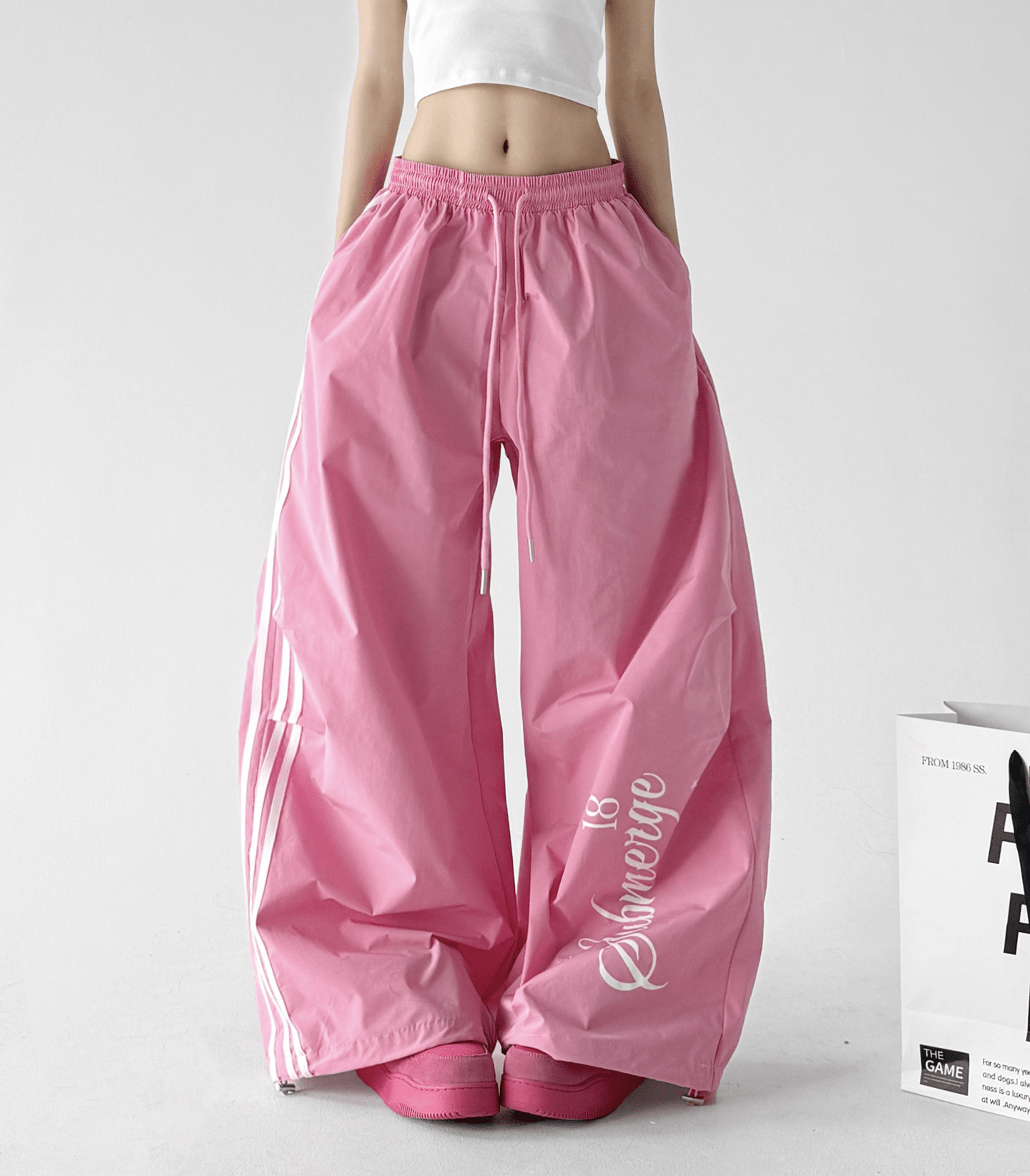 Side Stripe Parachute Wide - Leg Pants - CT6206 - COPPING THREADS - CT Select Main image