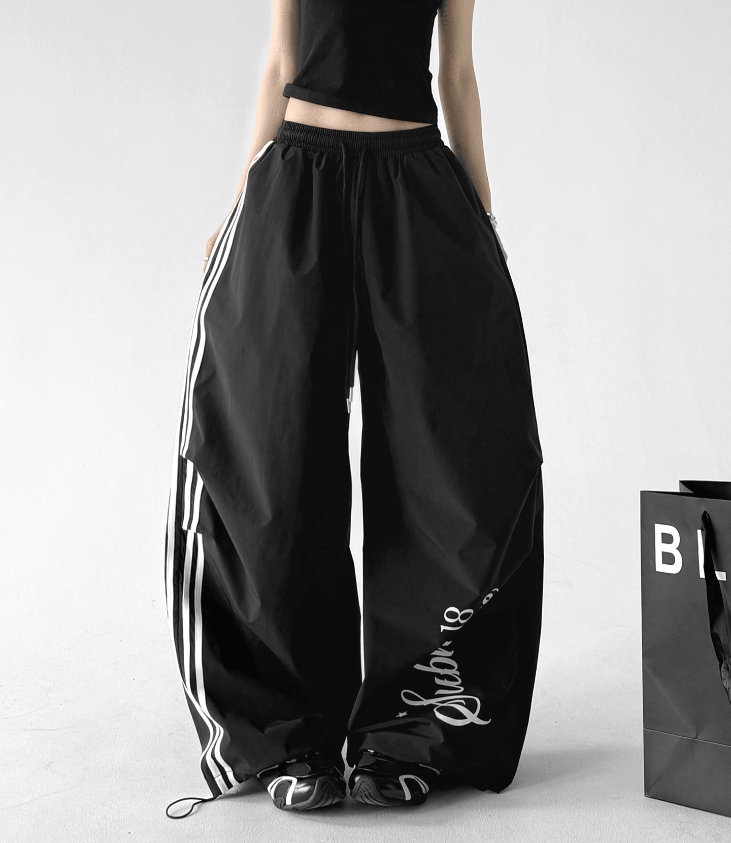 Side Stripe Parachute Wide - Leg Pants - CT6206 - COPPING THREADS - CT Select