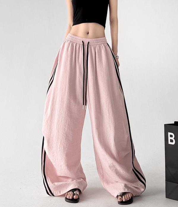 Side Stripe Wide Leg Pants - CT66171 - COPPING THREADS - CT Select