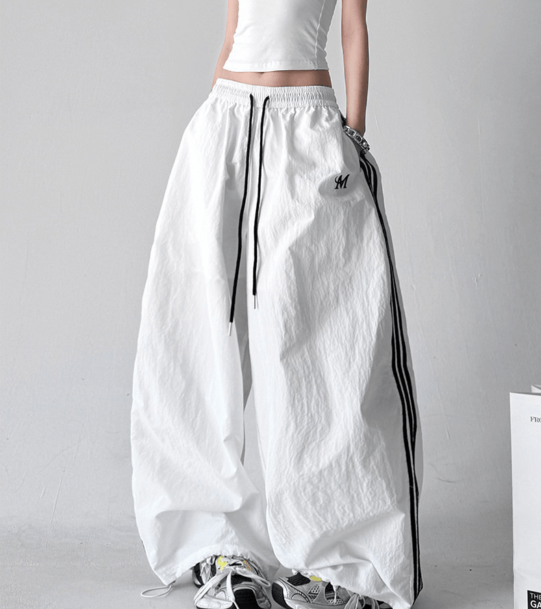 Side - Stripe Wide - Leg Parachute Pants – CT6617 - COPPING THREADS - CT Select