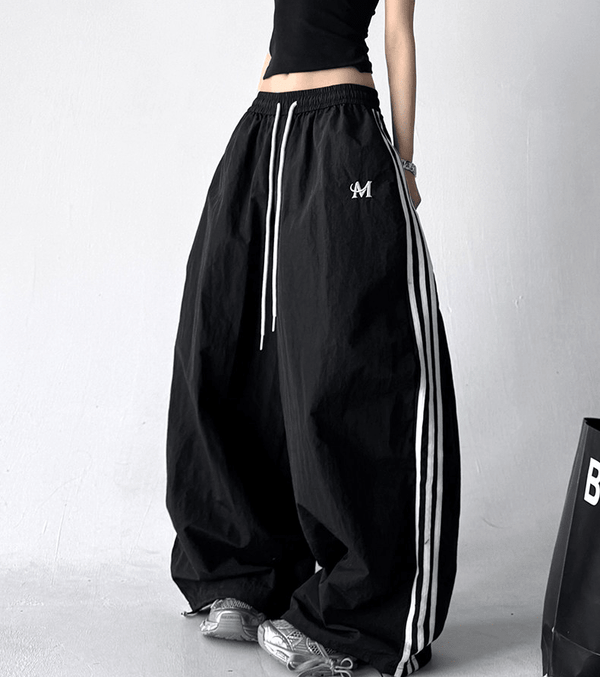 Side - Stripe Wide - Leg Parachute Pants – CT6617 - COPPING THREADS - CT Select