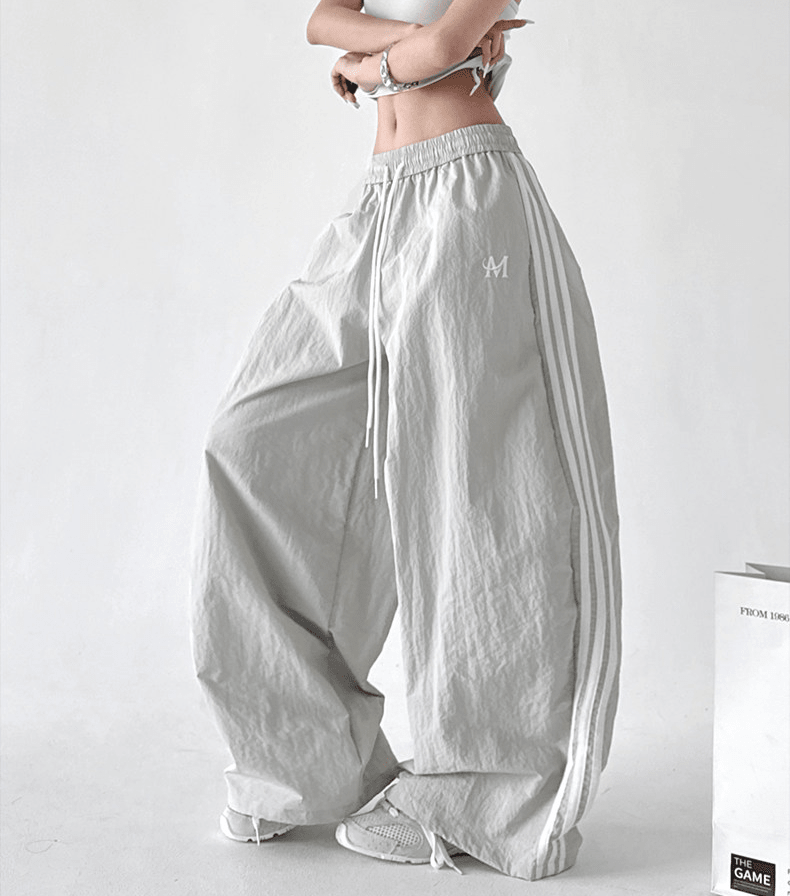 Side - Stripe Wide - Leg Parachute Pants – CT6617 - COPPING THREADS - CT Select