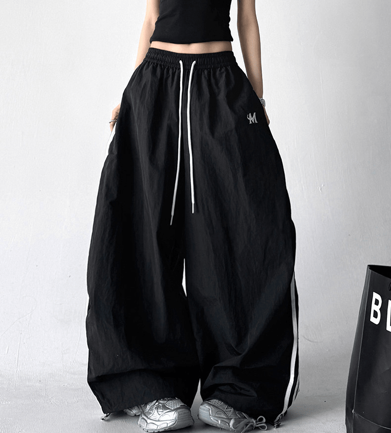 Side - Stripe Wide - Leg Parachute Pants – CT6617 - COPPING THREADS - CT Select Main image