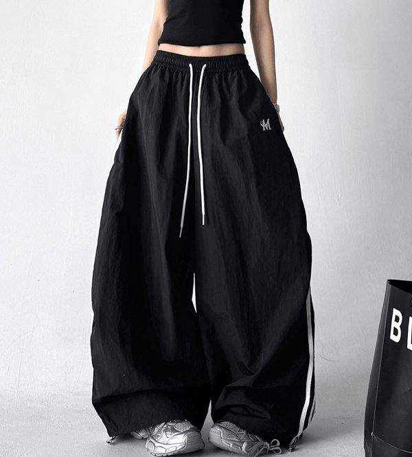Side - Stripe Wide - Leg Parachute Pants – CT6617 - COPPING THREADS - CT Select