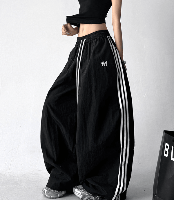 Side - Stripe Wide - Leg Parachute Pants – CT6617 - COPPING THREADS - CT Select