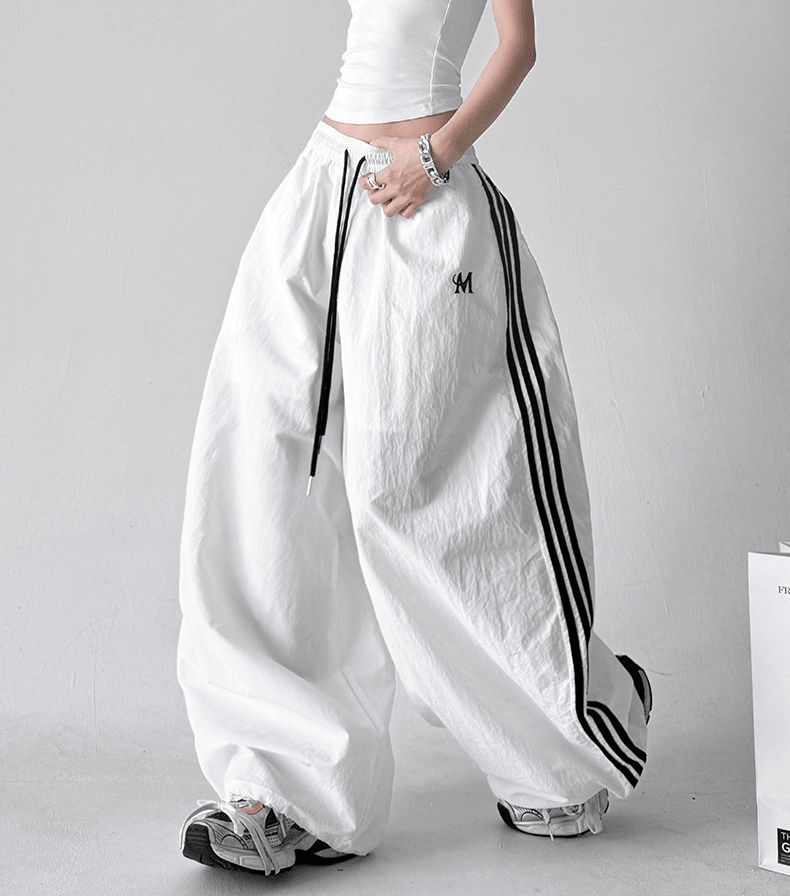 Side - Stripe Wide - Leg Parachute Pants – CT6617 - COPPING THREADS - CT Select