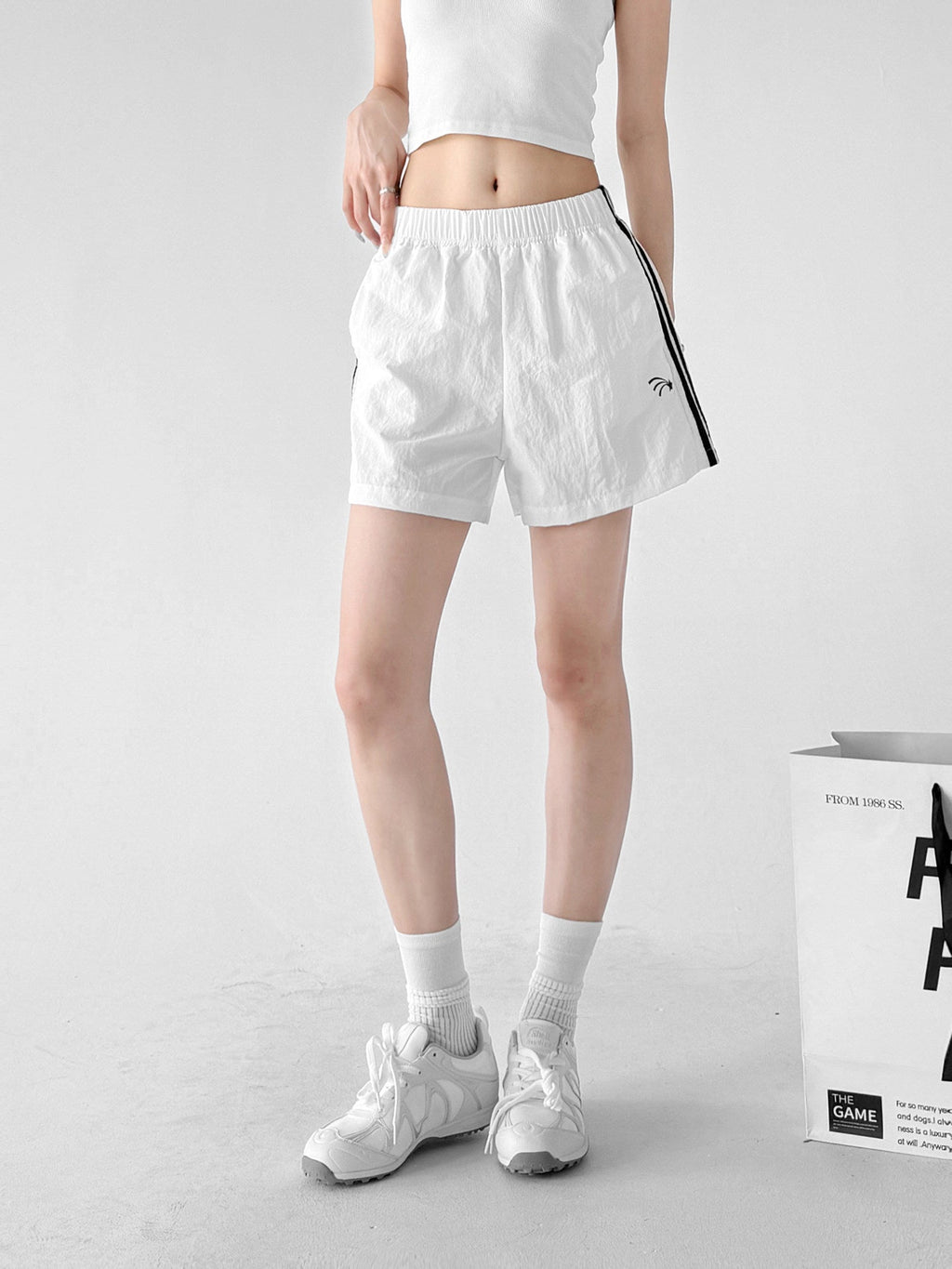 Side-Stripe Wide-Leg Shorts - CT6225 - COPPING THREADS - CT ORIGINALS