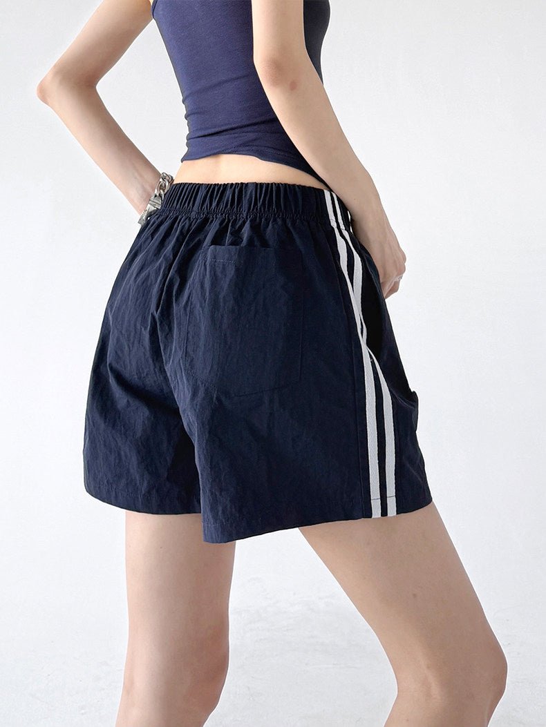 Side-Stripe Wide-Leg Shorts - CT6225 - COPPING THREADS - CT ORIGINALS