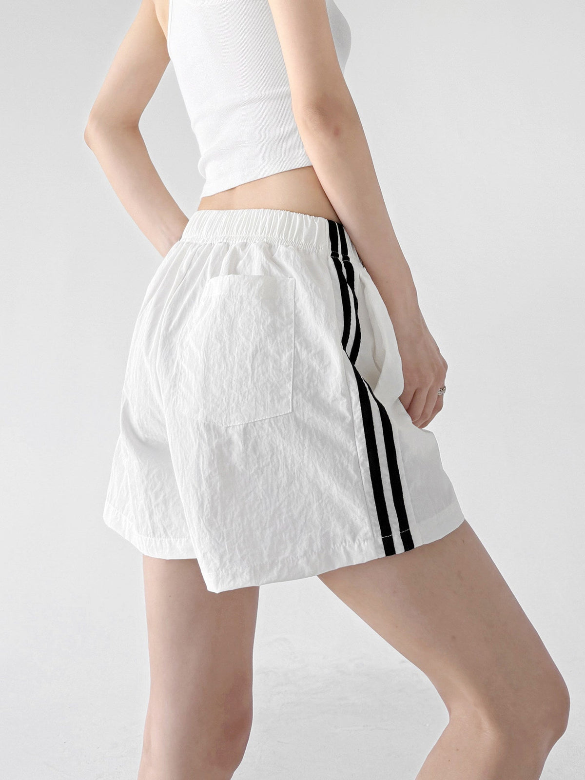 Side-Stripe Wide-Leg Shorts - CT6225 - COPPING THREADS - CT ORIGINALS