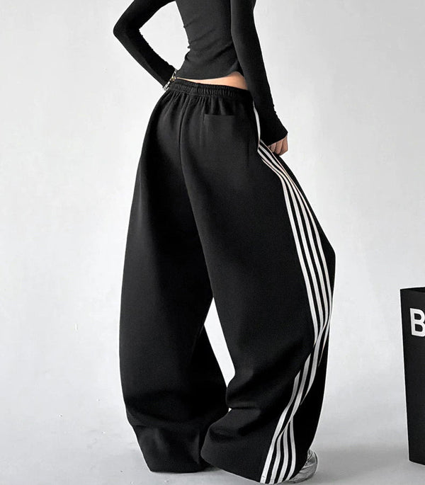 Side-Stripe Wide-Leg Sweatpants - COPPING THREADS - CT ORIGINALS