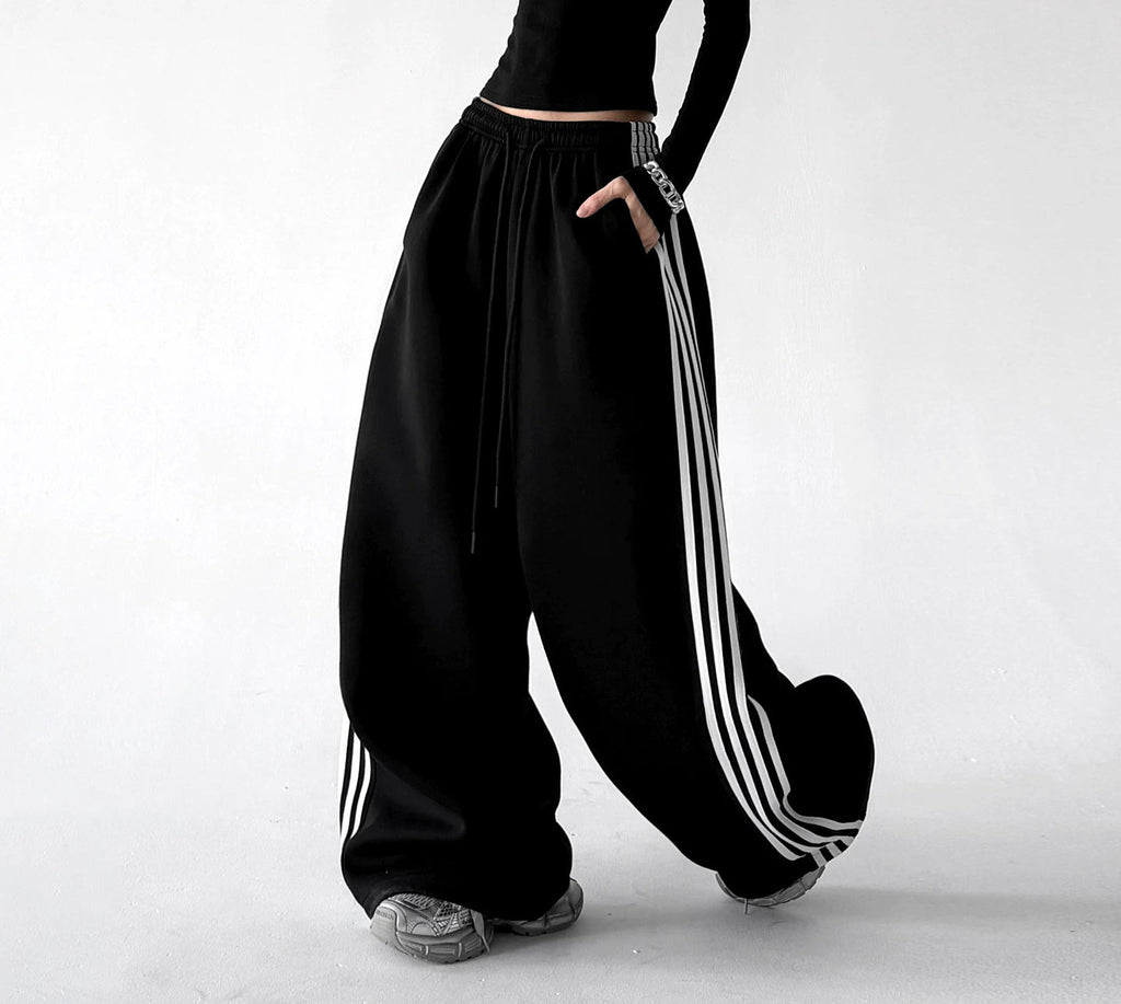 Side-Stripe Wide-Leg Sweatpants - COPPING THREADS - CT ORIGINALS