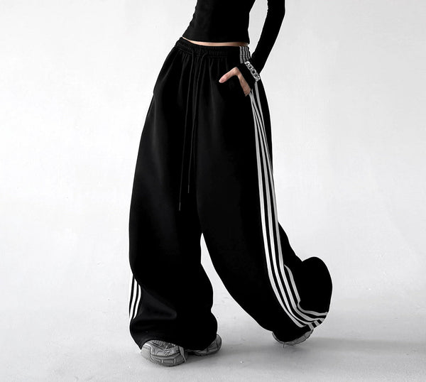 Side-Stripe Wide-Leg Sweatpants - COPPING THREADS - CT ORIGINALS